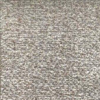 Woven rug, muted gray tones, mosaic pattern with horizontal and vertical threads creating a nubby, textured surface for indoor use.